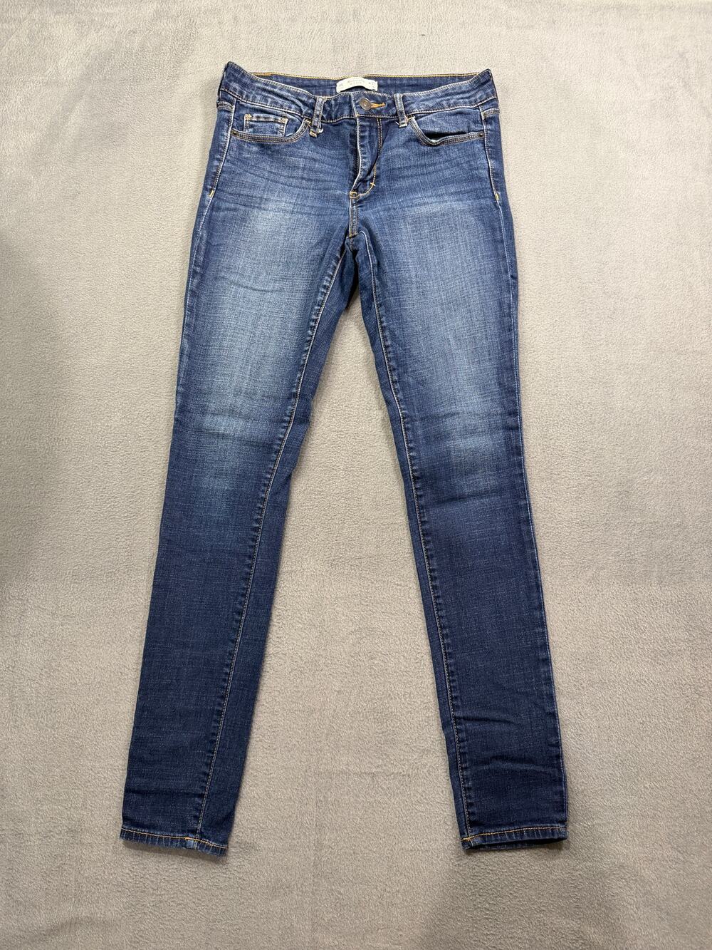 Abercrombie & Fitch Mid Rise Super Skinny Jeans Women Size 27/ 4 Dark Wash Blue